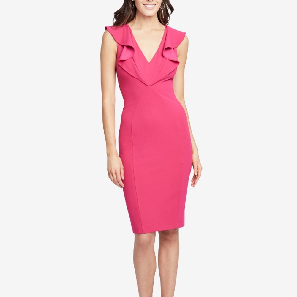 NWT: Rachel Roy ruffles V-neck Pink Dress